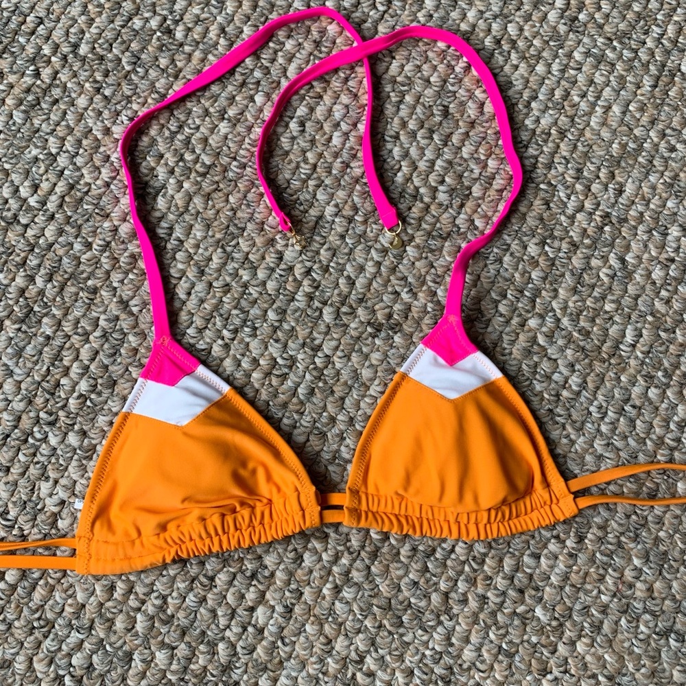 Aerie Color Block Strappy Bikini Top